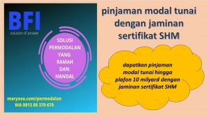 Sertifikat SHM jaminan modal usaha